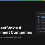Ranking chart of the 10 best voice AI development companies in 2026, with Binary Brill first at 9.4